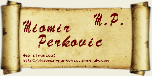 Miomir Perković vizit kartica
